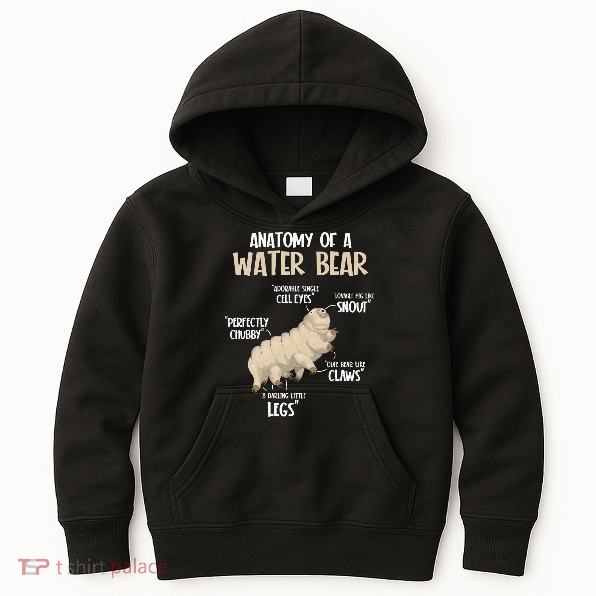 Microbiology Water Bear Science Facts Tardigrade Anatomy Kids Hoodie