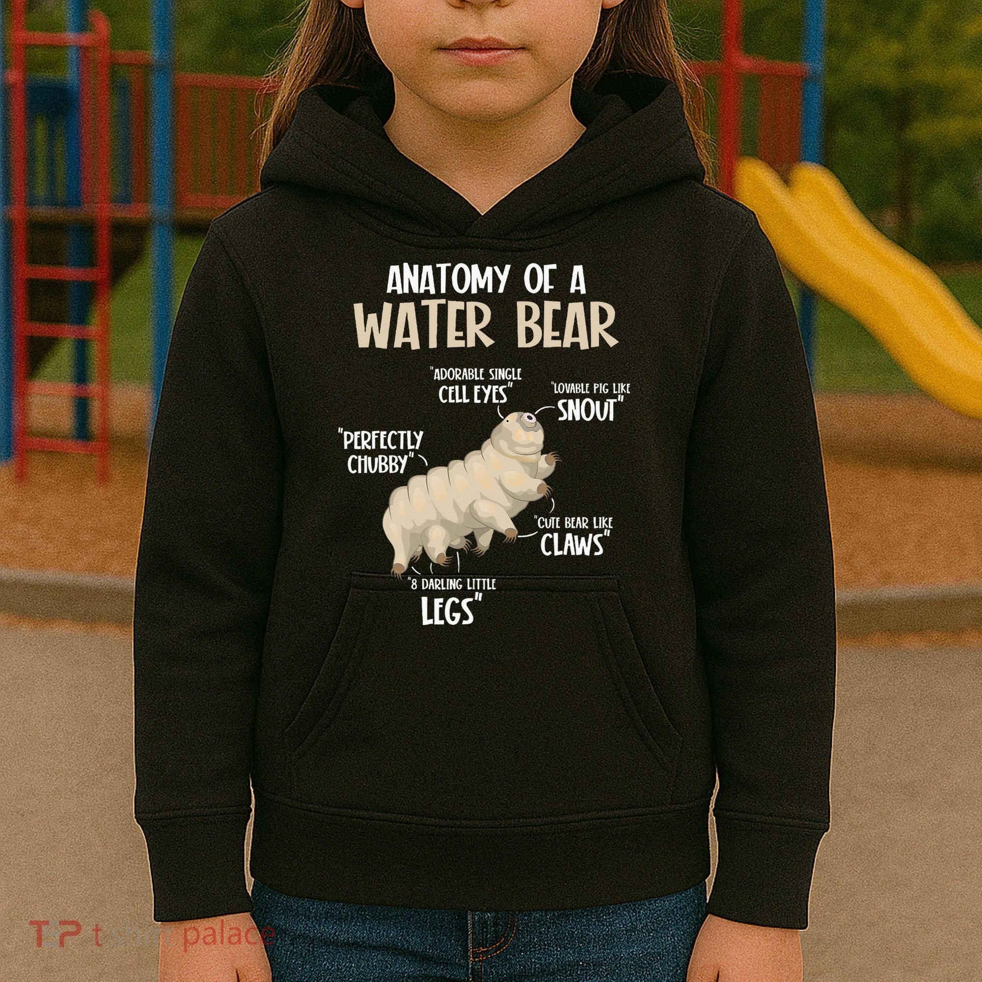 Microbiology Water Bear Science Facts Tardigrade Anatomy Kids Hoodie