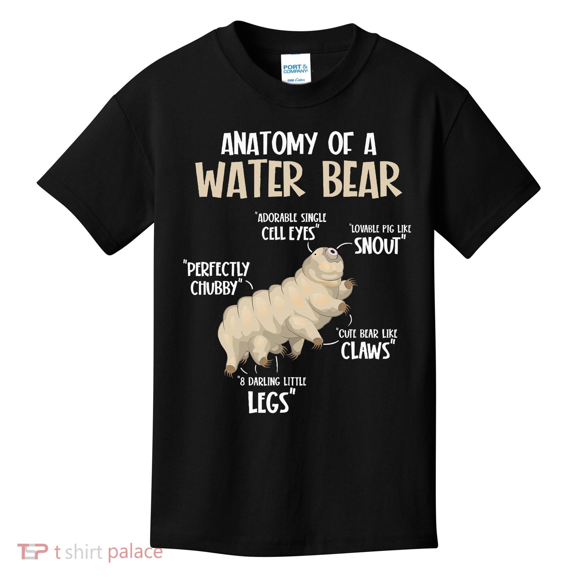Microbiology Water Bear Science Facts Tardigrade Anatomy Kids T-Shirt