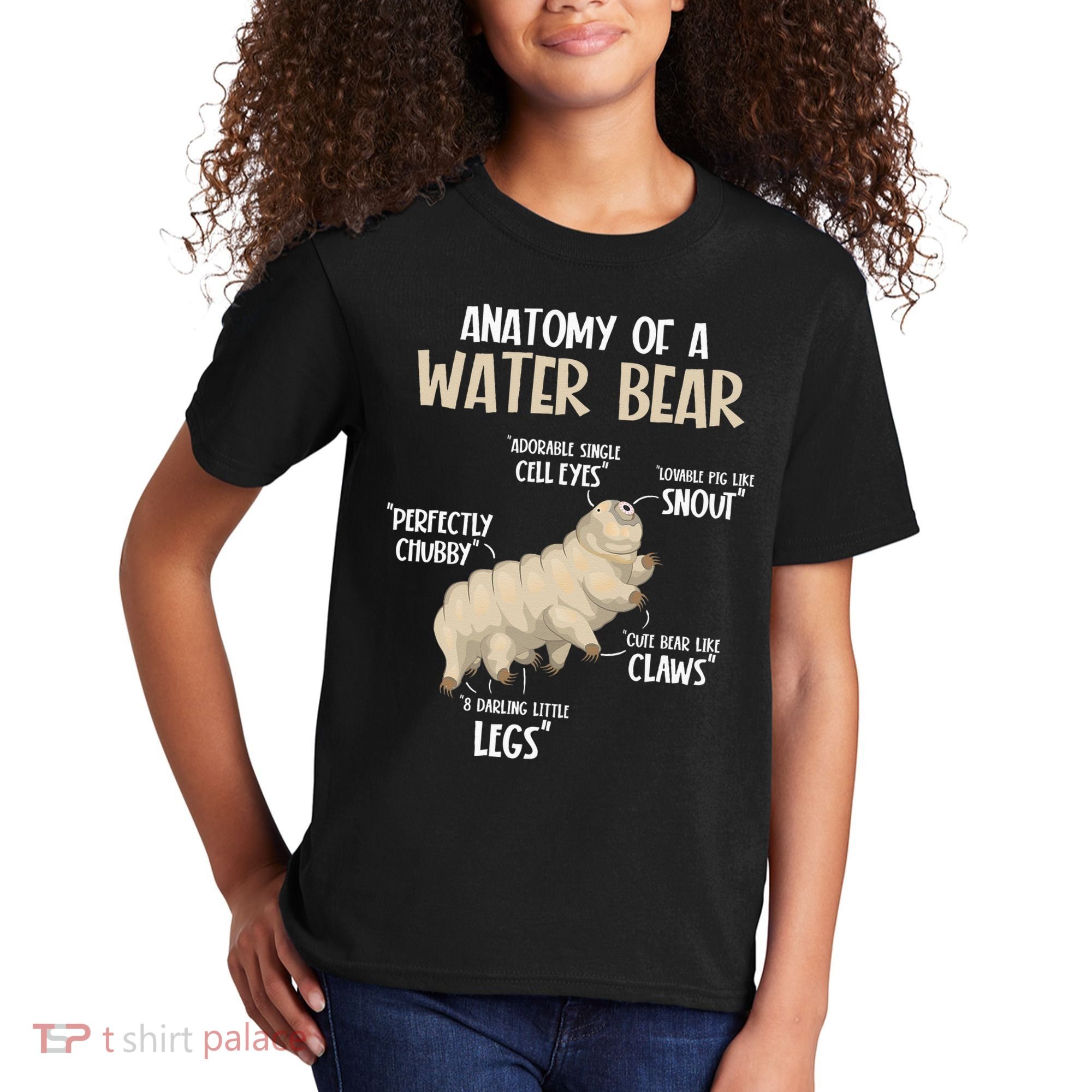 Microbiology Water Bear Science Facts Tardigrade Anatomy Kids T-Shirt
