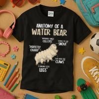 Microbiology Water Bear Science Facts Tardigrade Anatomy Kids T-Shirt thumb 3