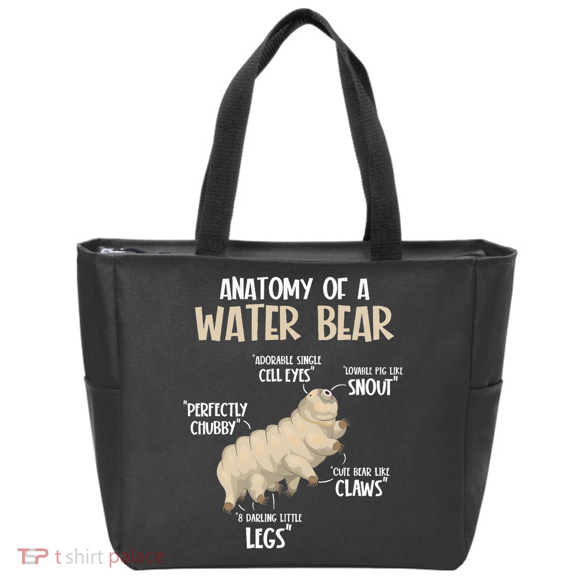 Microbiology Water Bear Science Facts Tardigrade Anatomy Tote Bag