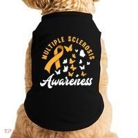 Ms Warrior Butterfly Ms Multiple Sclerosis Awareness Great Gift Doggie Tank thumb 0