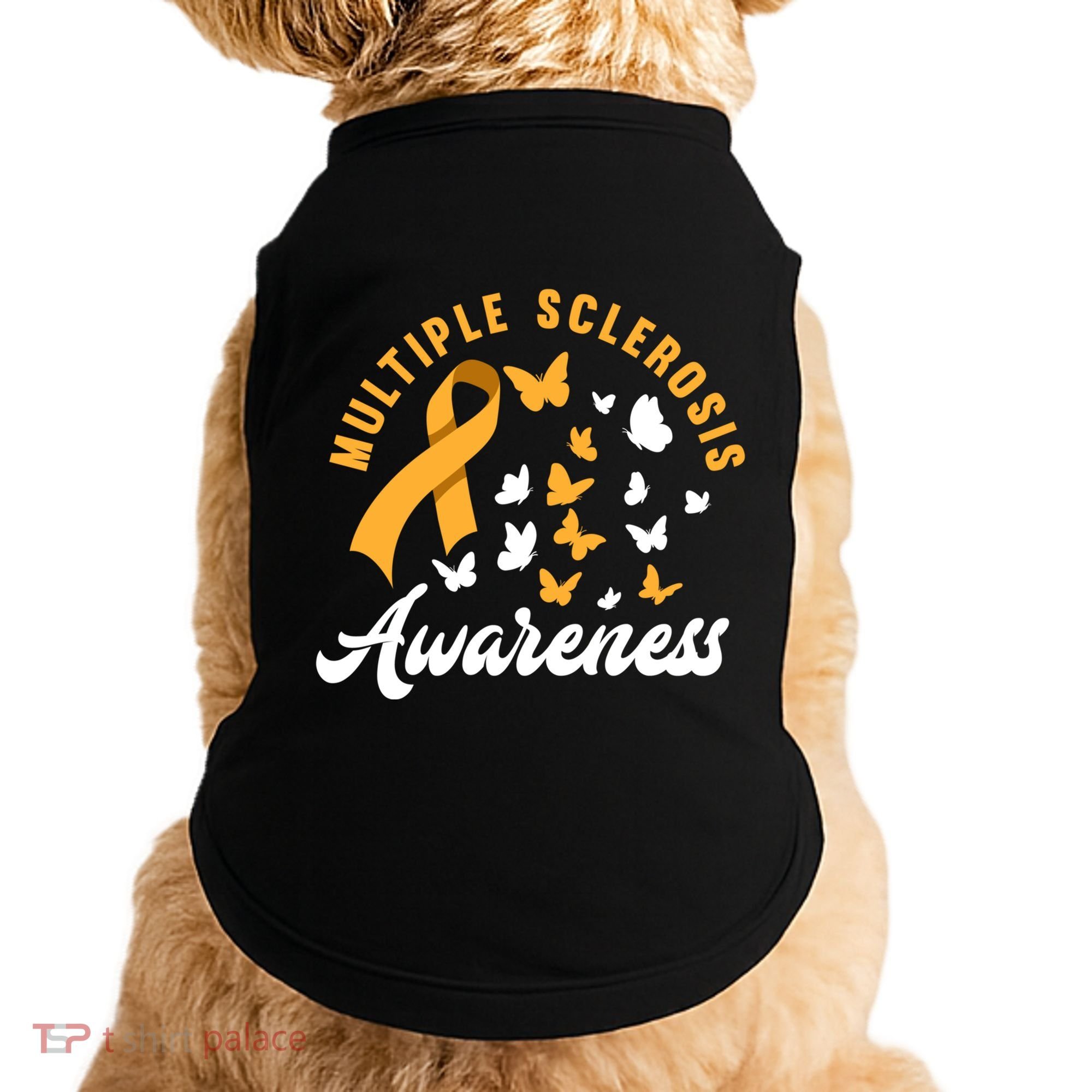 Ms Warrior Butterfly Ms Multiple Sclerosis Awareness Great Gift Doggie Tank