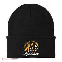 Ms Warrior Butterfly Ms Multiple Sclerosis Awareness Great Gift Beanie thumb 0
