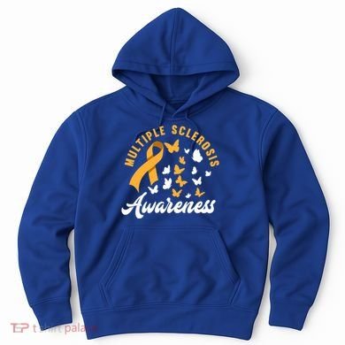 Ms Warrior Butterfly Ms Multiple Sclerosis Awareness Great Gift Hoodie