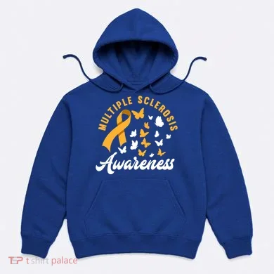 Ms Warrior Butterfly Ms Multiple Sclerosis Awareness Great Gift Hoodie