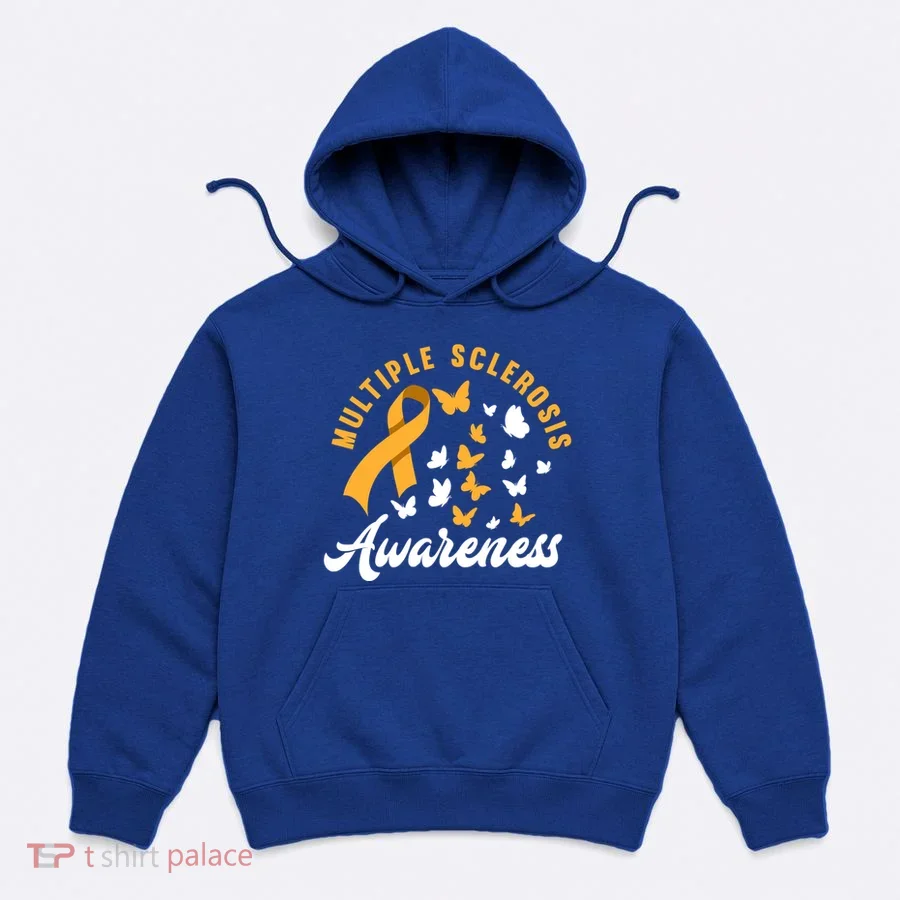 Ms Warrior Butterfly Ms Multiple Sclerosis Awareness Great Gift Hoodie