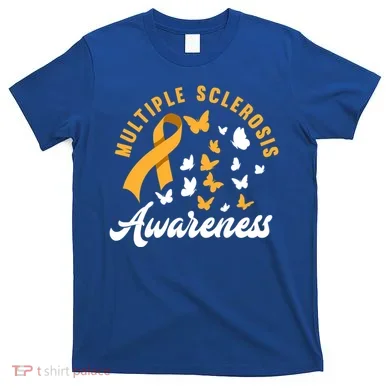 Ms Warrior Butterfly Ms Multiple Sclerosis Awareness Great Gift T-Shirt
