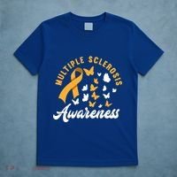Ms Warrior Butterfly Ms Multiple Sclerosis Awareness Great Gift T-Shirt thumb 5