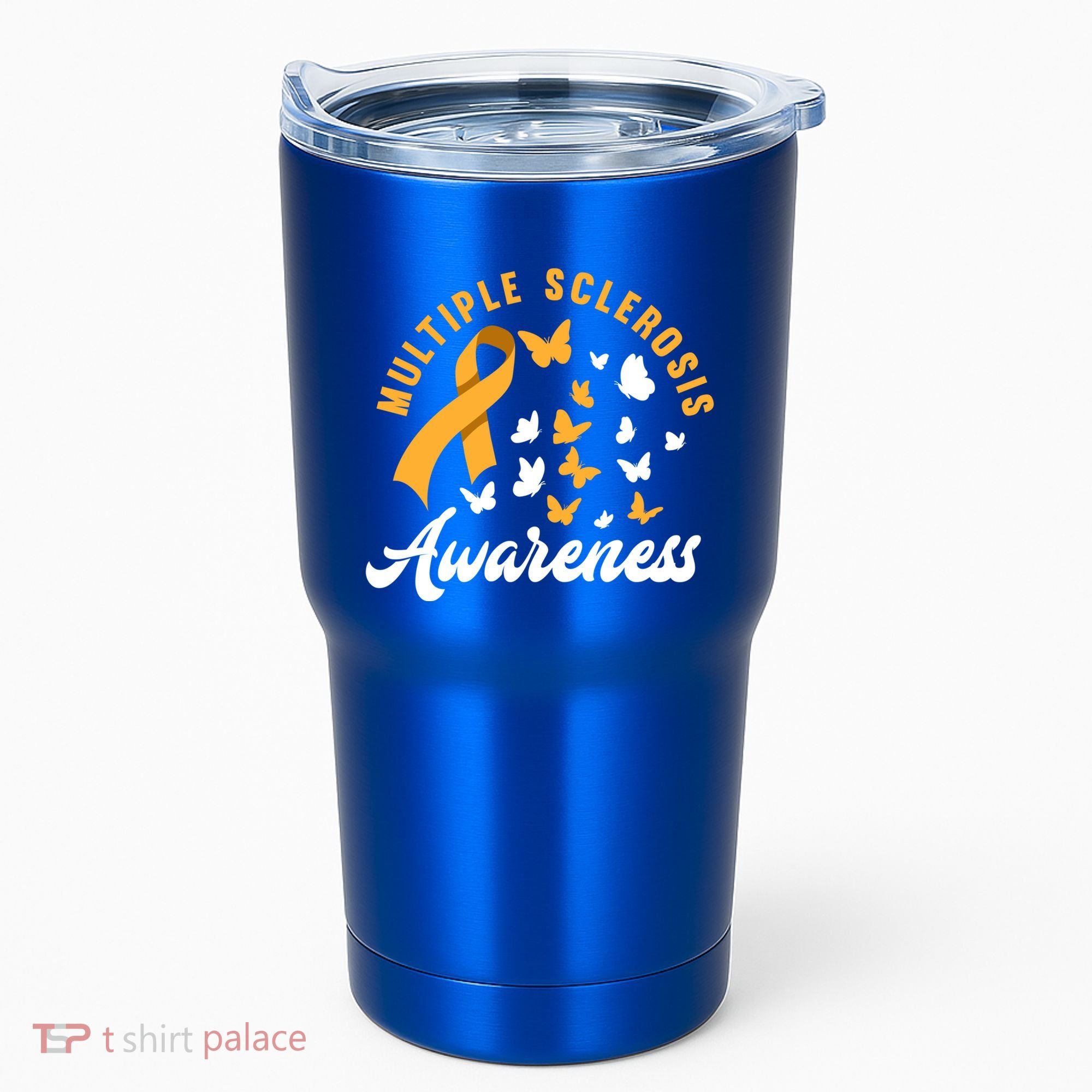 Ms Warrior Butterfly Ms Multiple Sclerosis Awareness Great Gift Tumbler