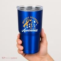 Ms Warrior Butterfly Ms Multiple Sclerosis Awareness Great Gift Tumbler thumb 2
