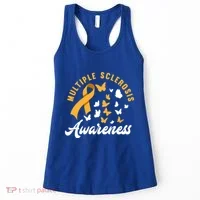 Ms Warrior Butterfly Ms Multiple Sclerosis Awareness Great Gift Women's Tank Top thumb 0