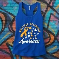 Ms Warrior Butterfly Ms Multiple Sclerosis Awareness Great Gift Women's Tank Top thumb 3