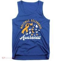 Ms Warrior Butterfly Ms Multiple Sclerosis Awareness Great Gift Tank Top thumb 0