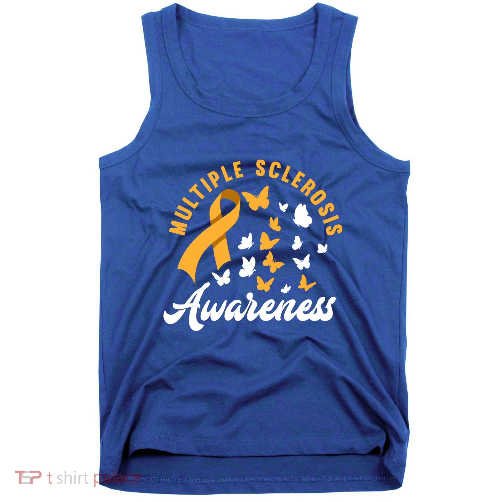 Ms Warrior Butterfly Ms Multiple Sclerosis Awareness Great Gift Tank Top