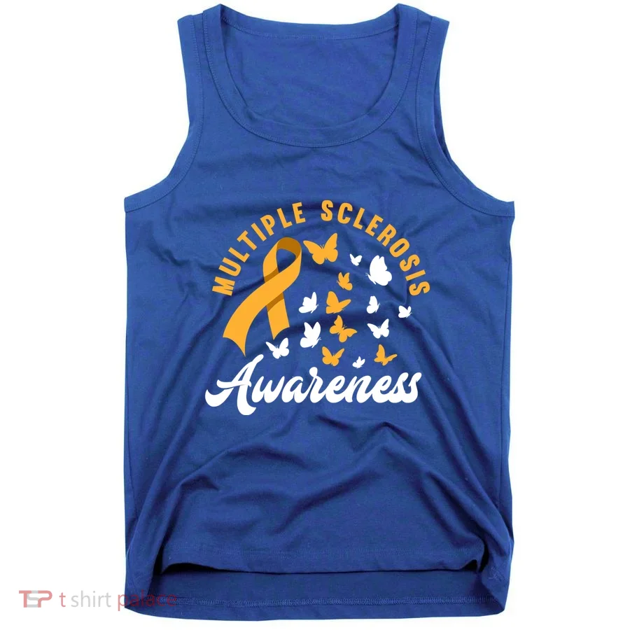 Ms Warrior Butterfly Ms Multiple Sclerosis Awareness Great Gift Tank Top