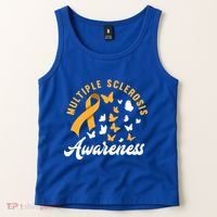 Ms Warrior Butterfly Ms Multiple Sclerosis Awareness Great Gift Tank Top thumb 2