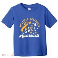 Ms Warrior Butterfly Ms Multiple Sclerosis Awareness Great Gift Toddler T-Shirt thumb 0