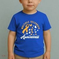 Ms Warrior Butterfly Ms Multiple Sclerosis Awareness Great Gift Toddler T-Shirt thumb 2