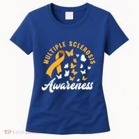Ms Warrior Butterfly Ms Multiple Sclerosis Awareness Great Gift Women's T-Shirt thumb 0