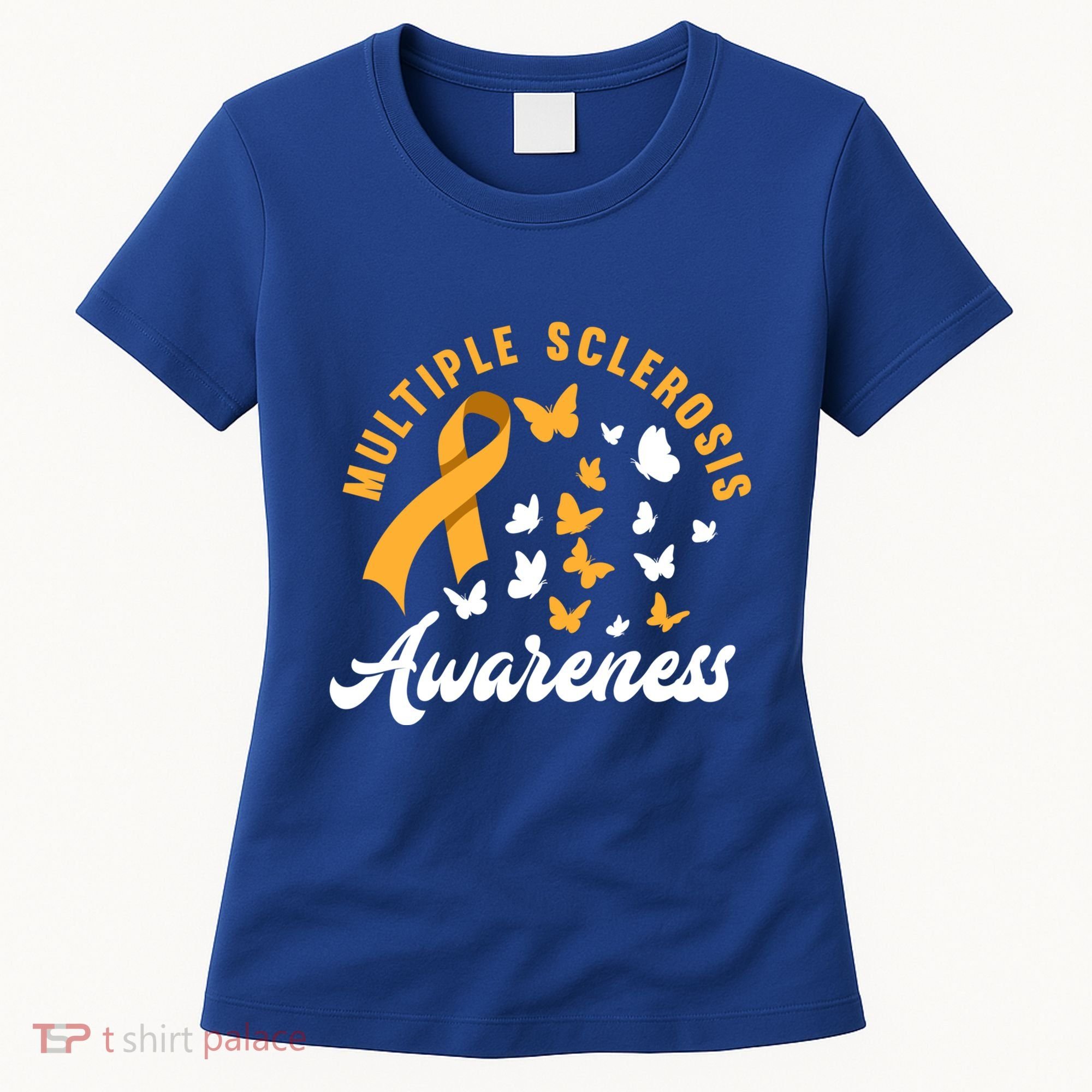 Ms Warrior Butterfly Ms Multiple Sclerosis Awareness Great Gift Women's T-Shirt
