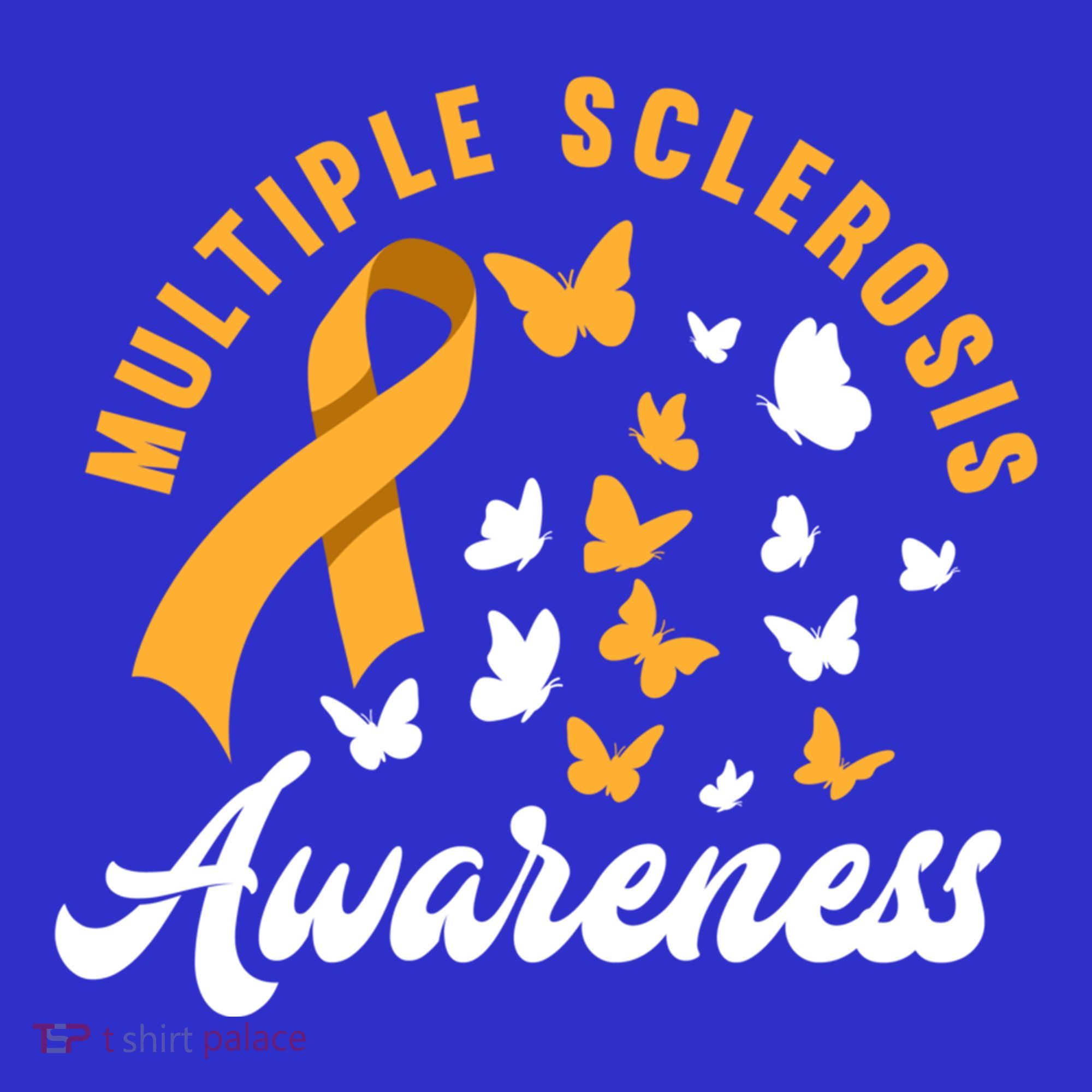 Ms Warrior Butterfly Ms Multiple Sclerosis Awareness Great Gift Women's T-Shirt