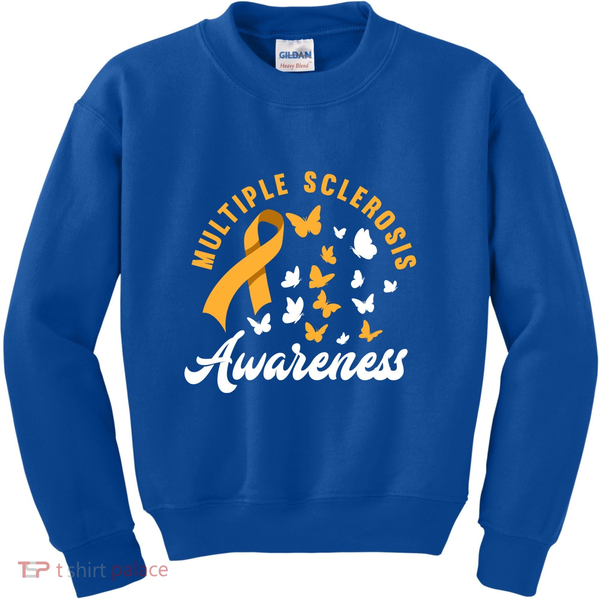 Ms Warrior Butterfly Ms Multiple Sclerosis Awareness Great Gift Kids Sweatshirt