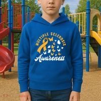 Ms Warrior Butterfly Ms Multiple Sclerosis Awareness Great Gift Kids Hoodie thumb 2