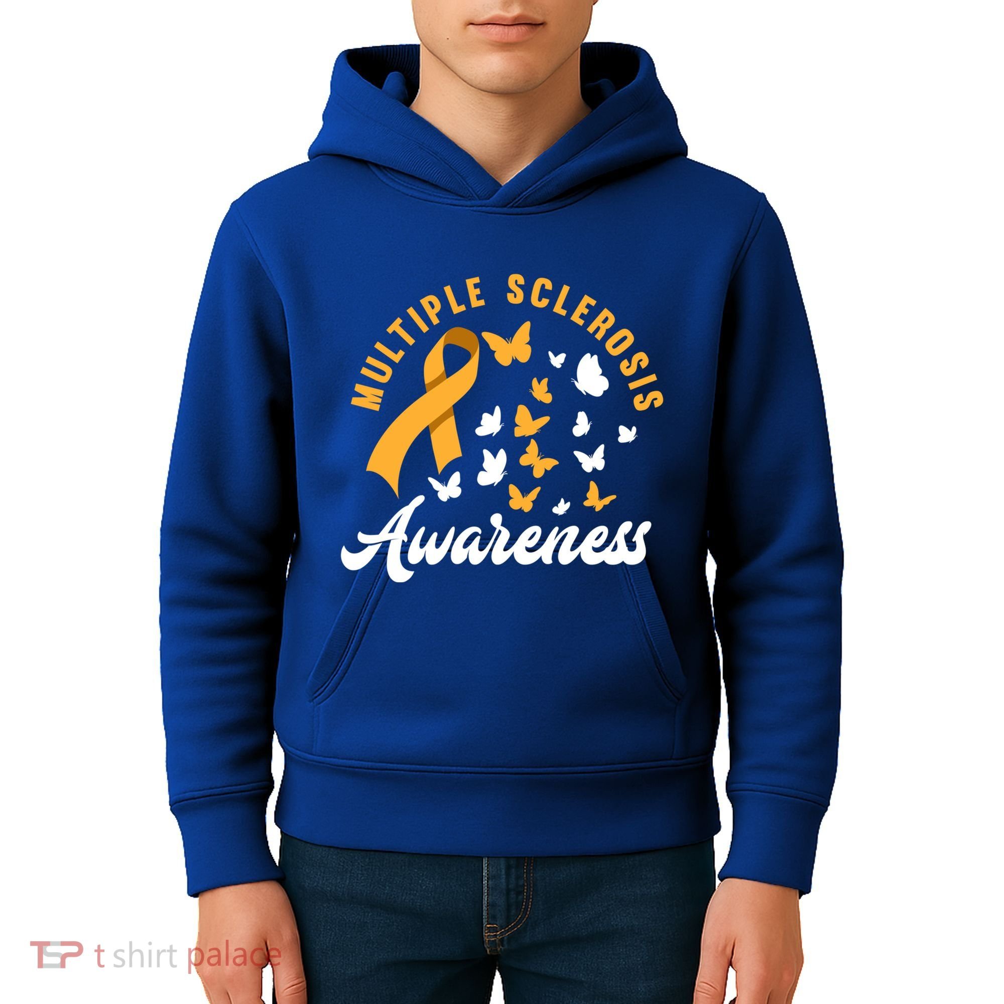 Ms Warrior Butterfly Ms Multiple Sclerosis Awareness Great Gift Kids Hoodie