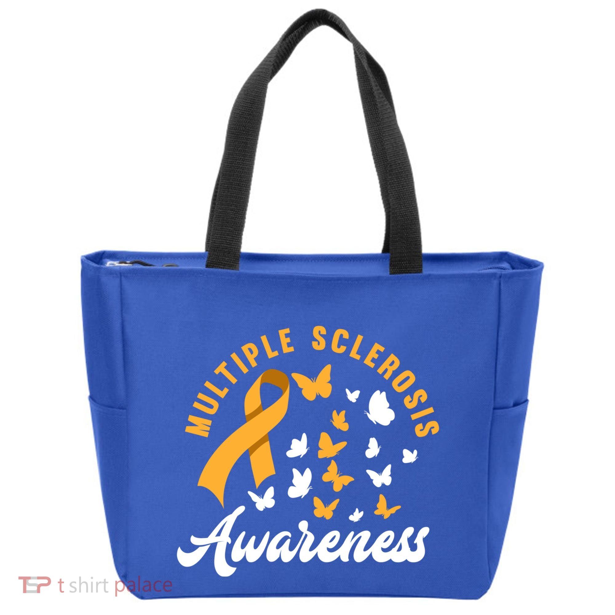 Ms Warrior Butterfly Ms Multiple Sclerosis Awareness Great Gift Tote Bag