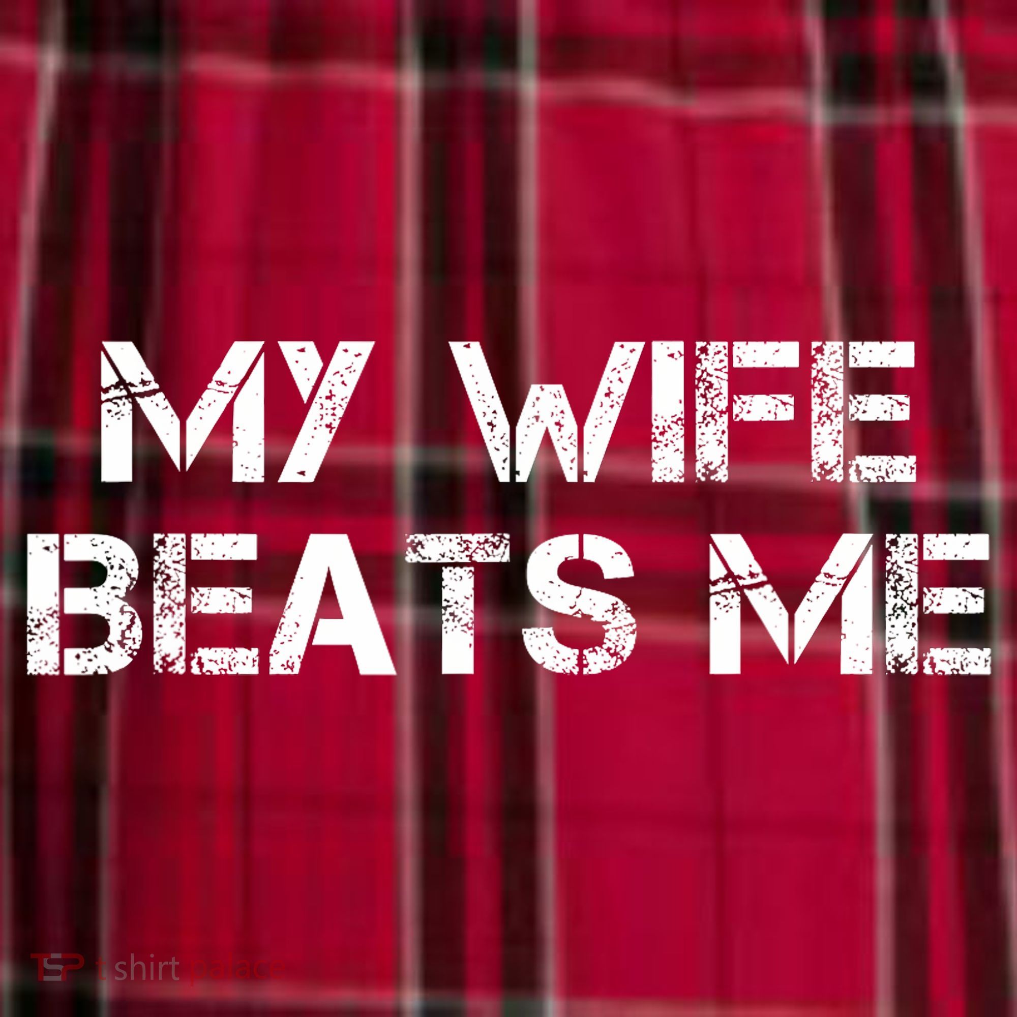 My Wife Beats Me Funny Husband Men's Flannel Plaid Pajama Pants