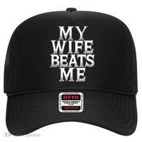 My Wife B.e.a.t.s Me Funny Husband Joke  Hat thumb 0