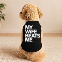 My Wife Beats Me Husband Funny Doggie Tank thumb 2