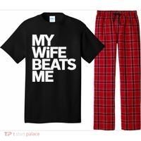 My Wife Beats Me Husband Funny Pajama Set thumb 0
