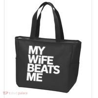 My Wife Beats Me Husband Funny Tote Bag thumb 3