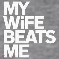 My Wife Beats Me Husband Funny Women's Racerback Cropped Tank thumb 2