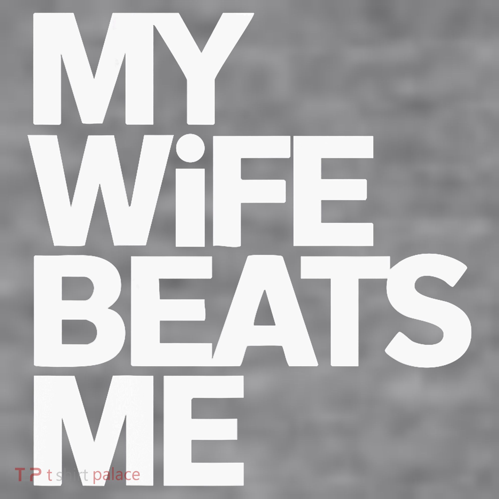 My Wife Beats Me Husband Funny Women's Racerback Cropped Tank