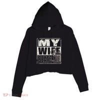 My Wife Beats Me - Husband  Crop Fleece Hoodie thumb 0