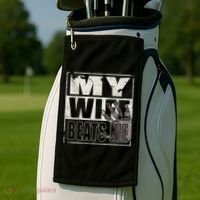 My Wife Beats Me - Husband  Golf Towel thumb 2