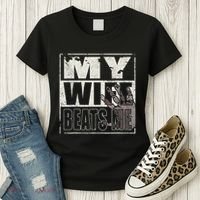 My Wife Beats Me - Husband  Women's T-Shirt thumb 3
