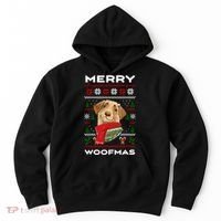 Merry Woofmas Cute Dog Ugly Christmas Hoodie thumb 0