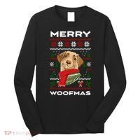 Merry Woofmas Cute Dog Ugly Christmas Long Sleeve Shirt thumb 0