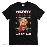 Merry Woofmas Cute Dog Ugly Christmas T-Shirt thumb 0