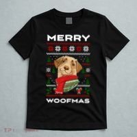 Merry Woofmas Cute Dog Ugly Christmas T-Shirt thumb 5