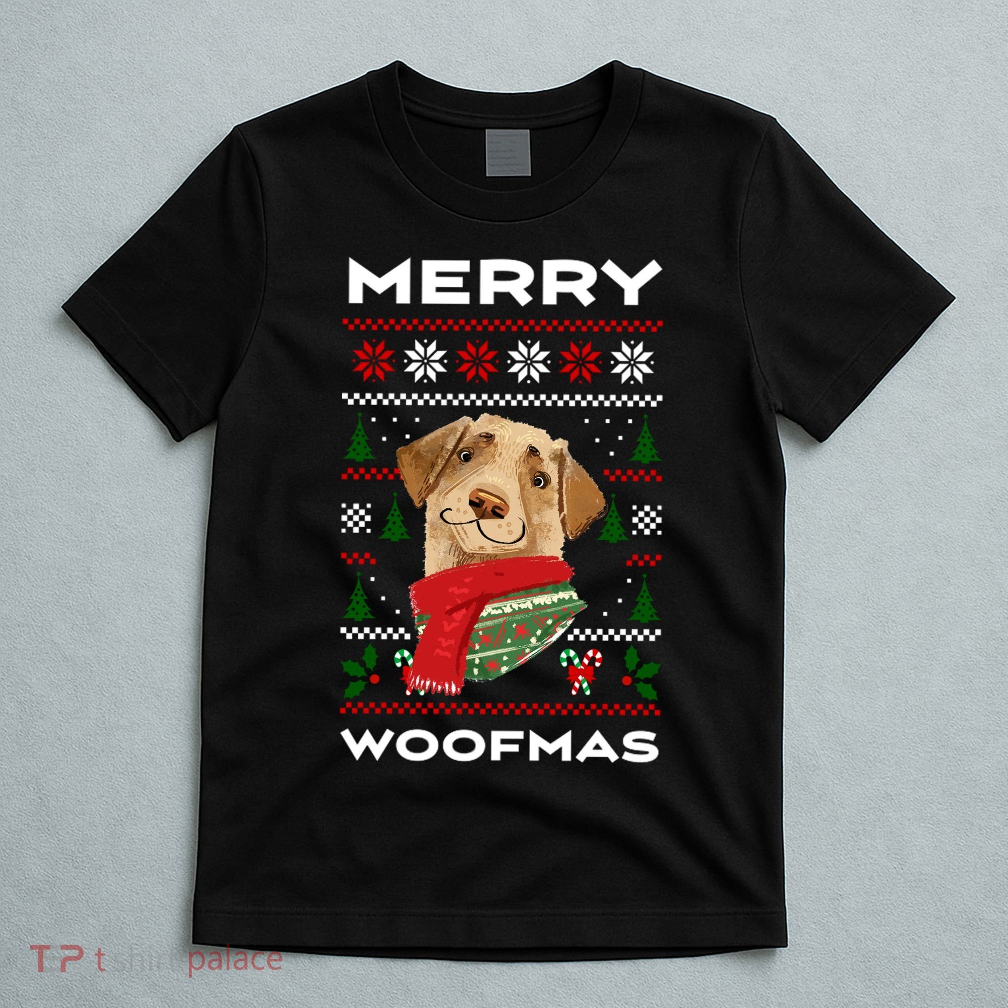Merry Woofmas Cute Dog Ugly Christmas T-Shirt