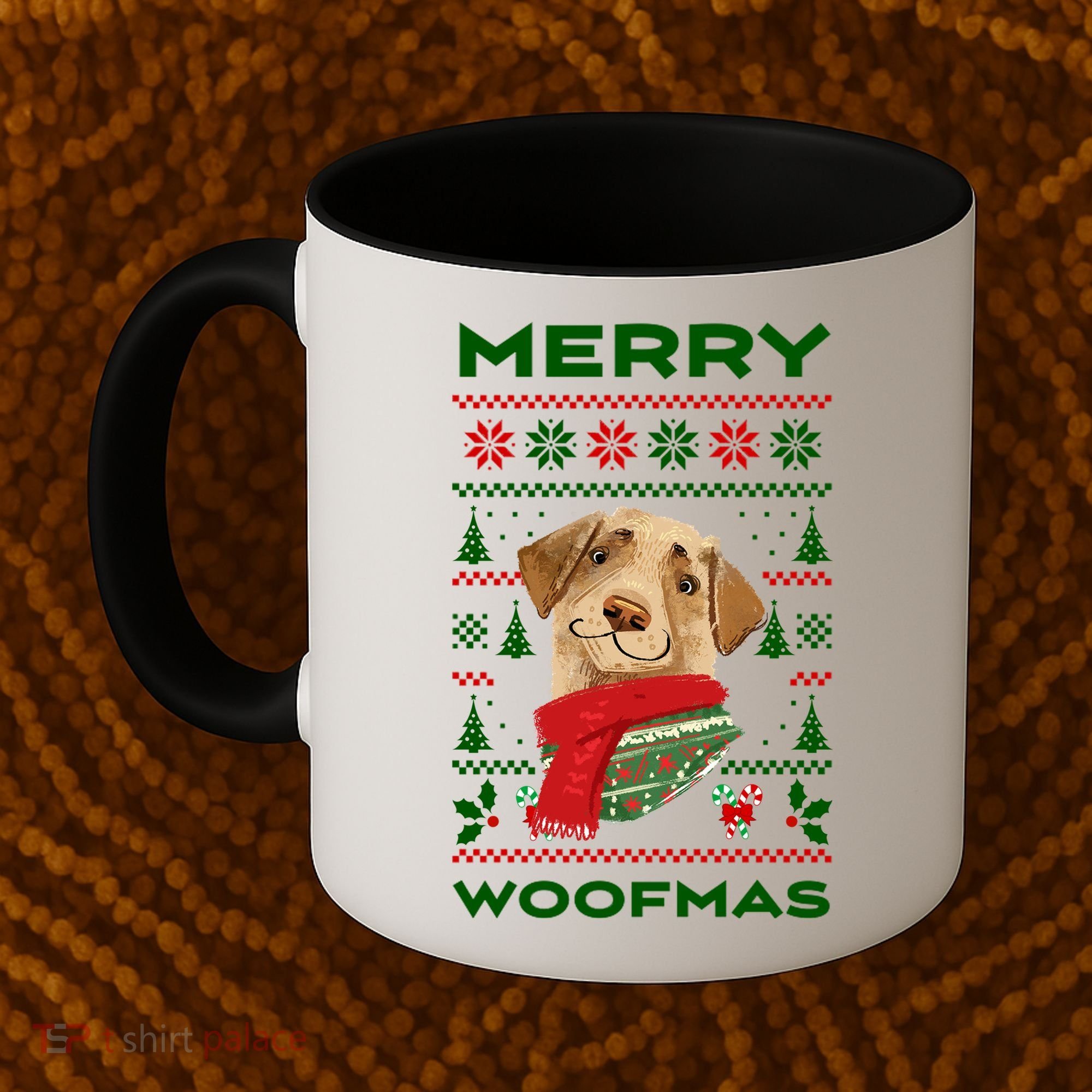 Merry Woofmas Cute Dog Ugly Christmas Coffee Mug