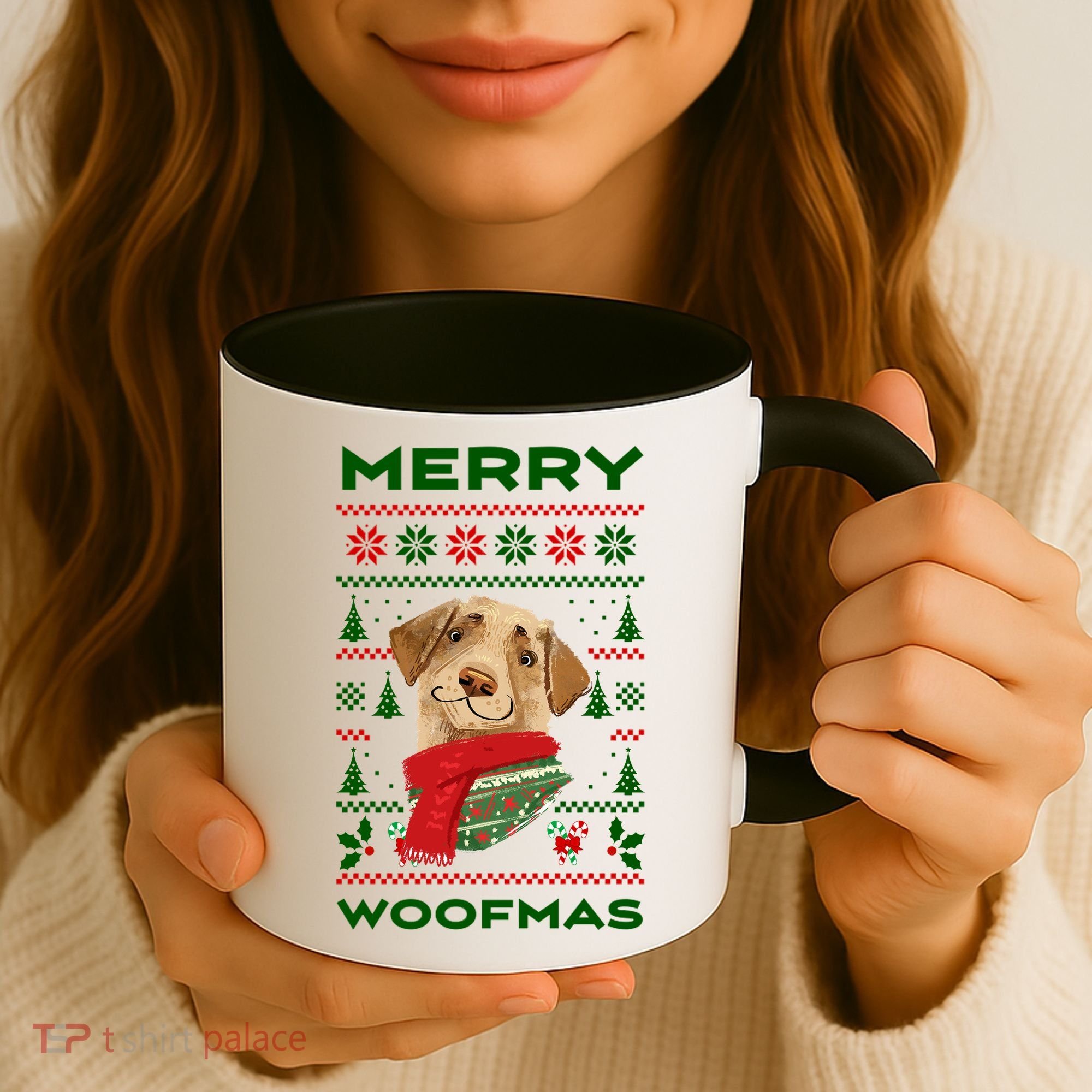 Merry Woofmas Cute Dog Ugly Christmas Coffee Mug
