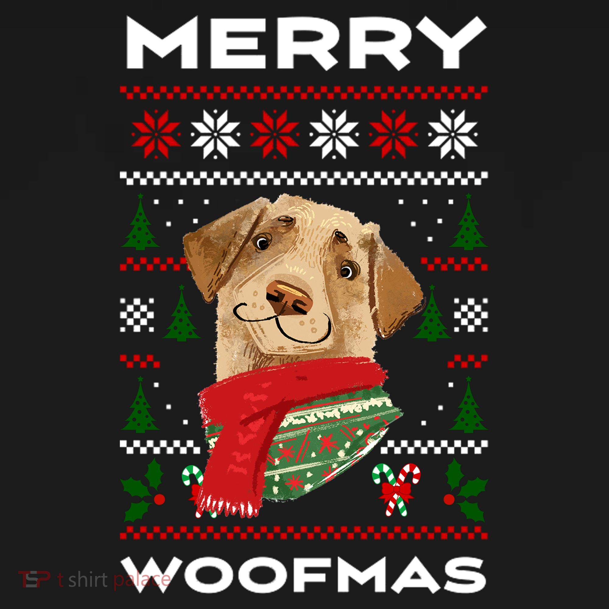Merry Woofmas Cute Dog Ugly Christmas Women's Hoodie