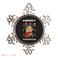Merry Woofmas Cute Dog Ugly Christmas Ornament thumb 0